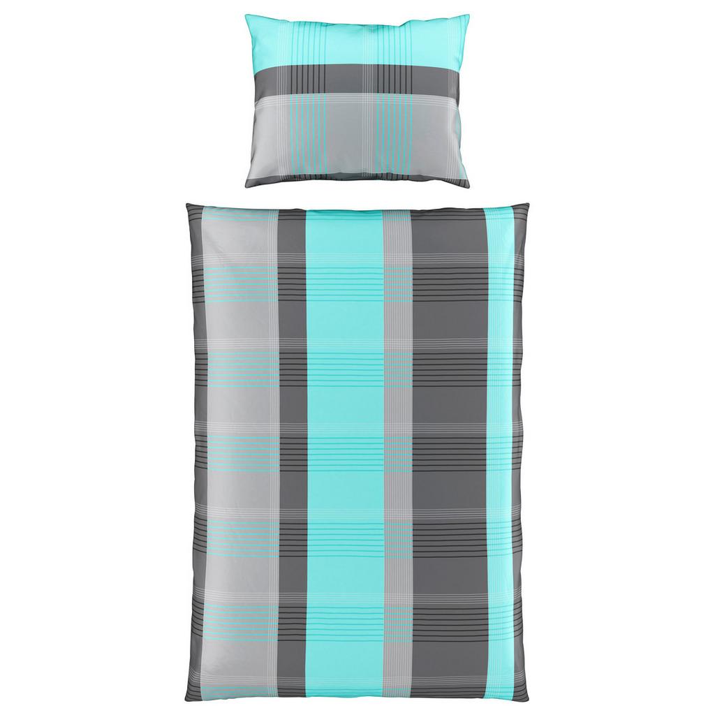 Satin Bettwäsche 140x200 cm Beatrix Baumwolle Türkis