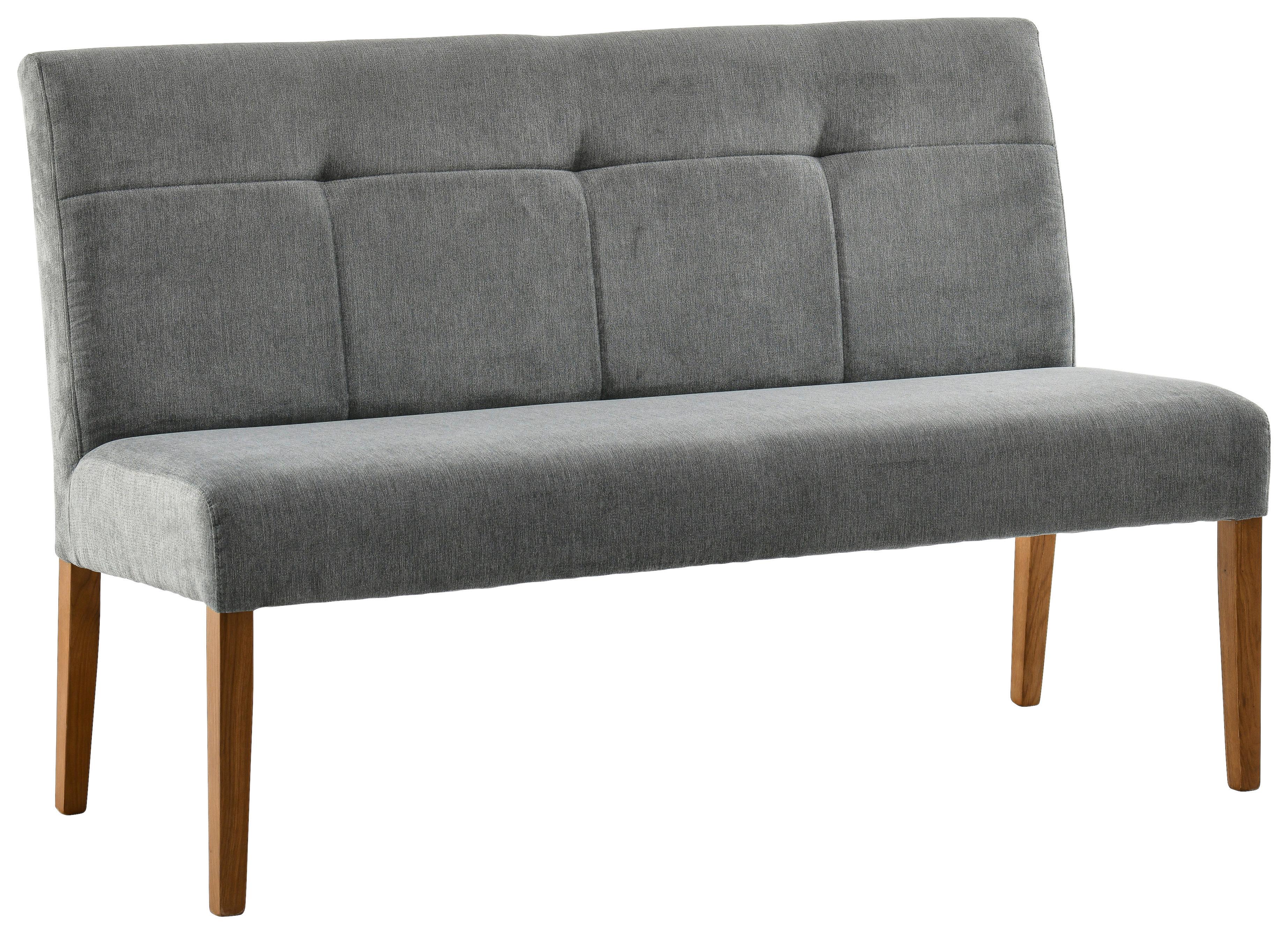 Sitzbank Damla Dunkelgrau/eichefarben B:140cm - Eichefarben/Dunkelgrau, KONVENTIONELL, Holz/Textil (140/91,5/63cm) - Cantus