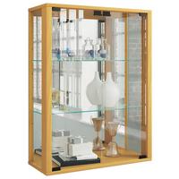 Hängevitrine Udina Buchefarben B: 60 Cm - Buchefarben/Schwarz, MODERN, Glas/Holzwerkstoff (60/80/25cm) - MID.YOU