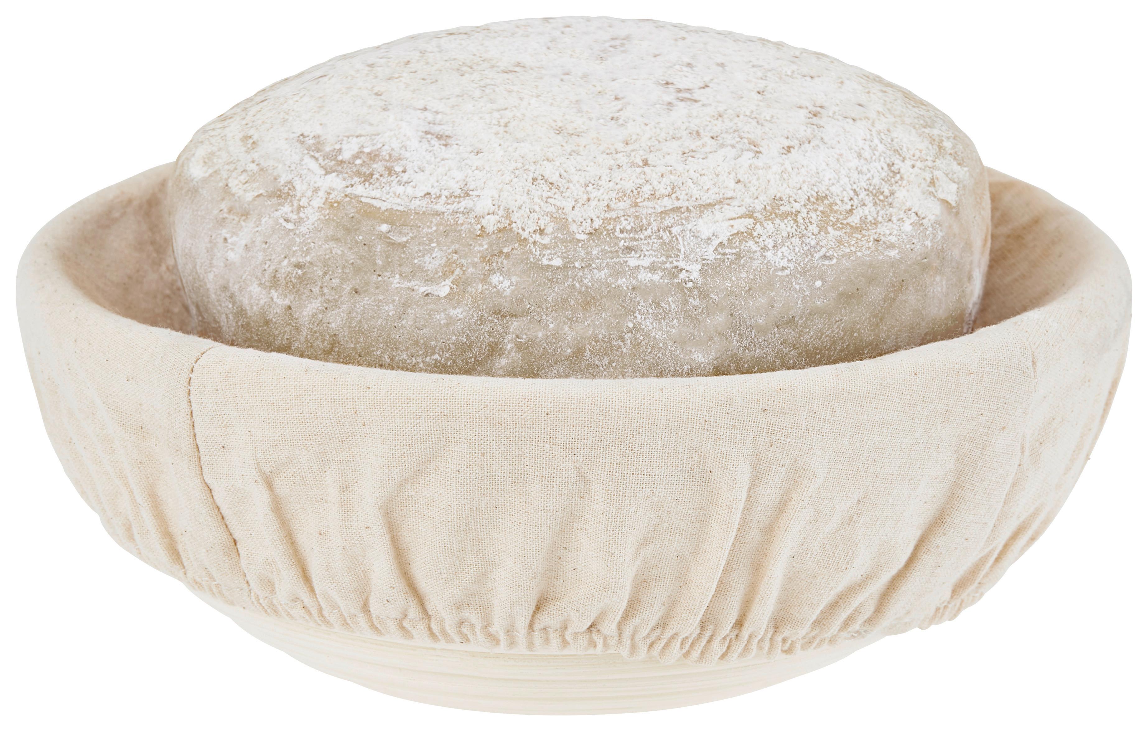 Gärkorb Krisitna 800 ml Rattan mit Leinenbezug - Beige/Naturfarben, ROMANTIK / LANDHAUS, Holz/Textil (20/8cm) - James Wood