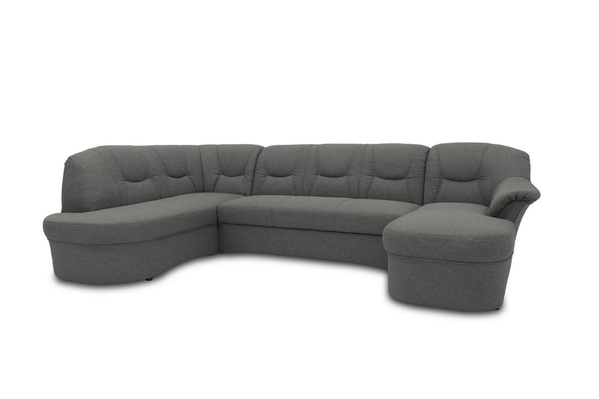 Wohnlandschaft Sarafina Grau - Schwarz/Grau, KONVENTIONELL, Textil (180/295/146cm) - MID.YOU
