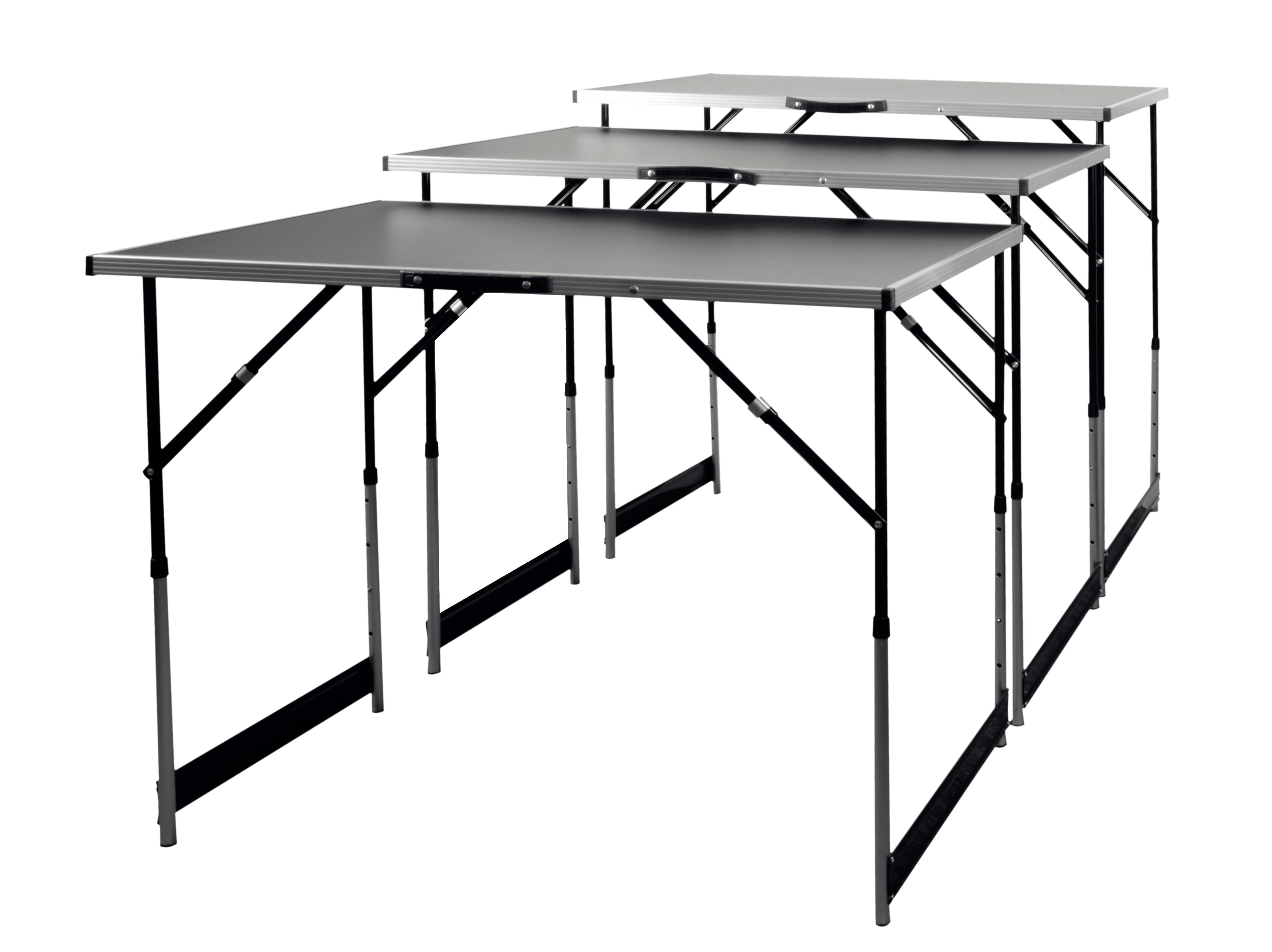 Multifunktionstisch 3- Teilig - Schwarz, MODERN, Holzwerkstoff/Metall (100/60cm)