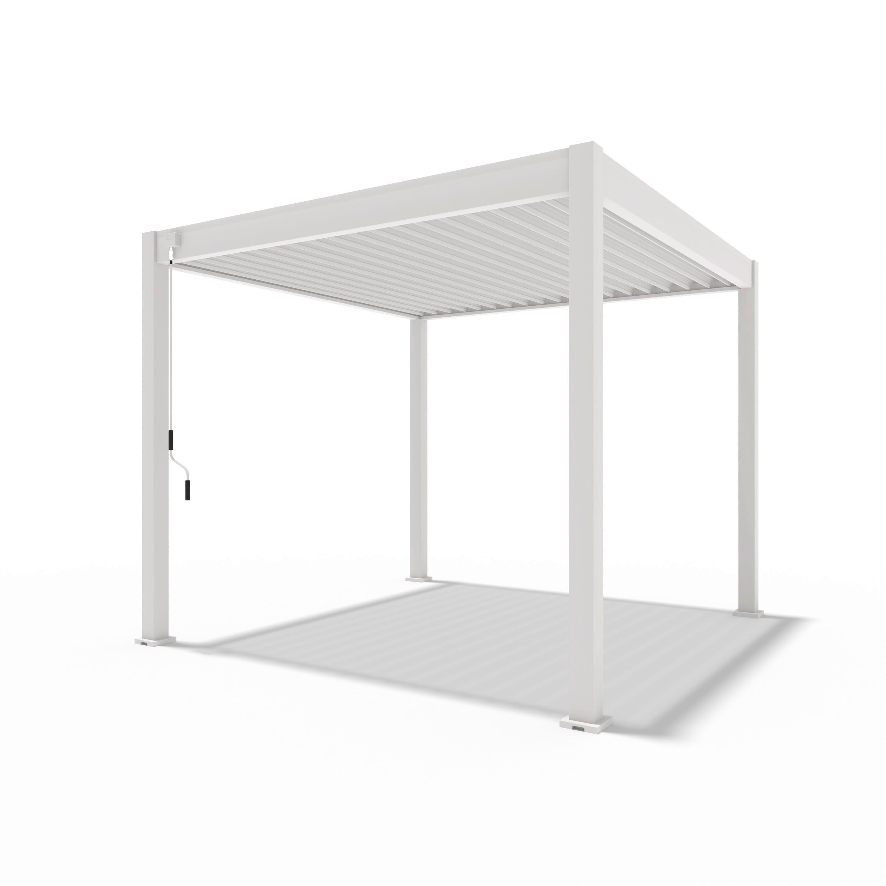Pergoline Trumpf, 300x300 cm wetterbeständig, Ivory sand - Perlmutt, Basics, Metall (300/255/300cm) - Gardenson
