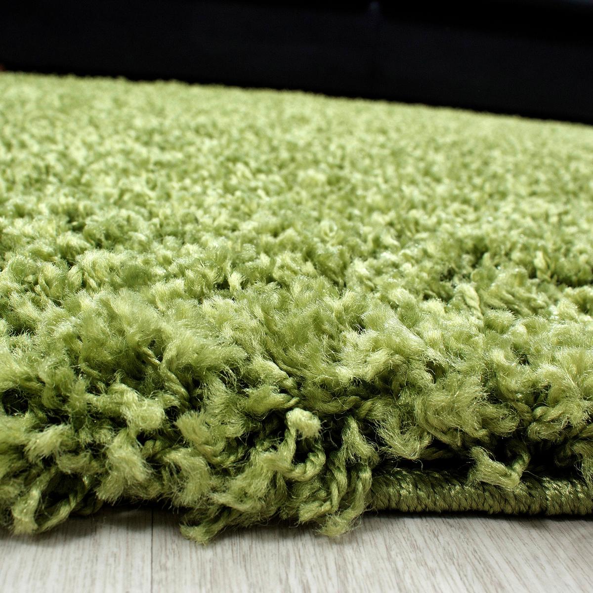 Hochflor Teppich Grün Dream Rund Ø 120 cm - Grün, KONVENTIONELL, Textil (120cm) - Novel