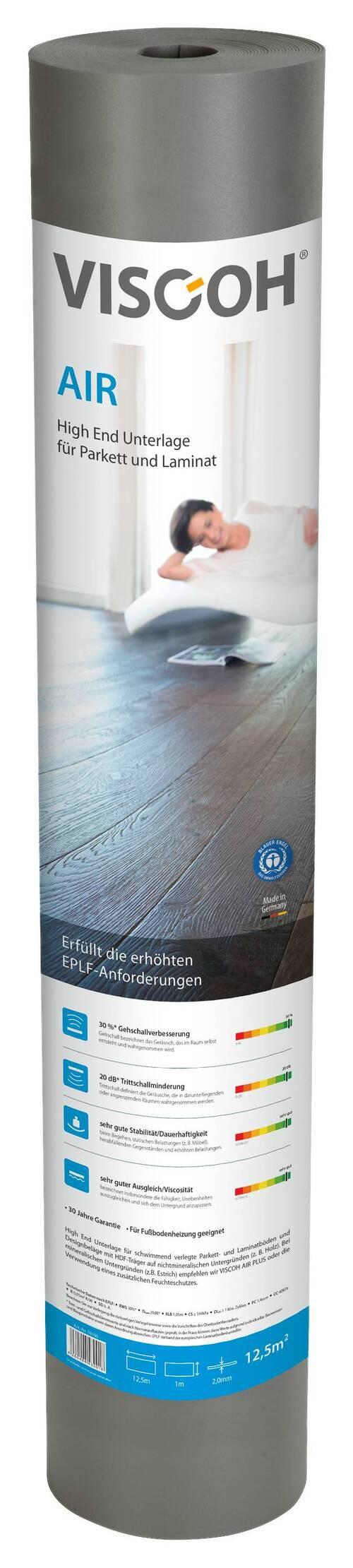 Dämmunterlage Viscoh Air - Anthrazit, Basics, Kunststoff (100/1250/0,2cm) - Viscoh