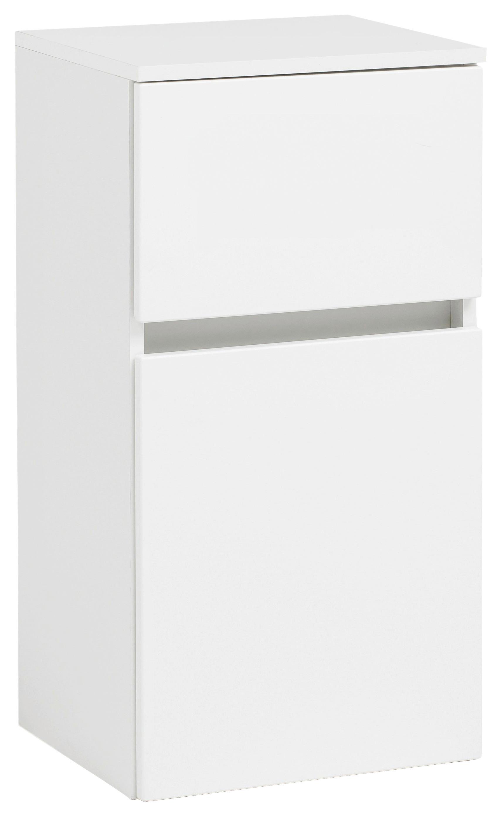 Unterschrank Kopenhagen B: 40 cm Weiß - Silberfarben/Weiß, KONVENTIONELL, Holzwerkstoff (40/79/35cm) - Held