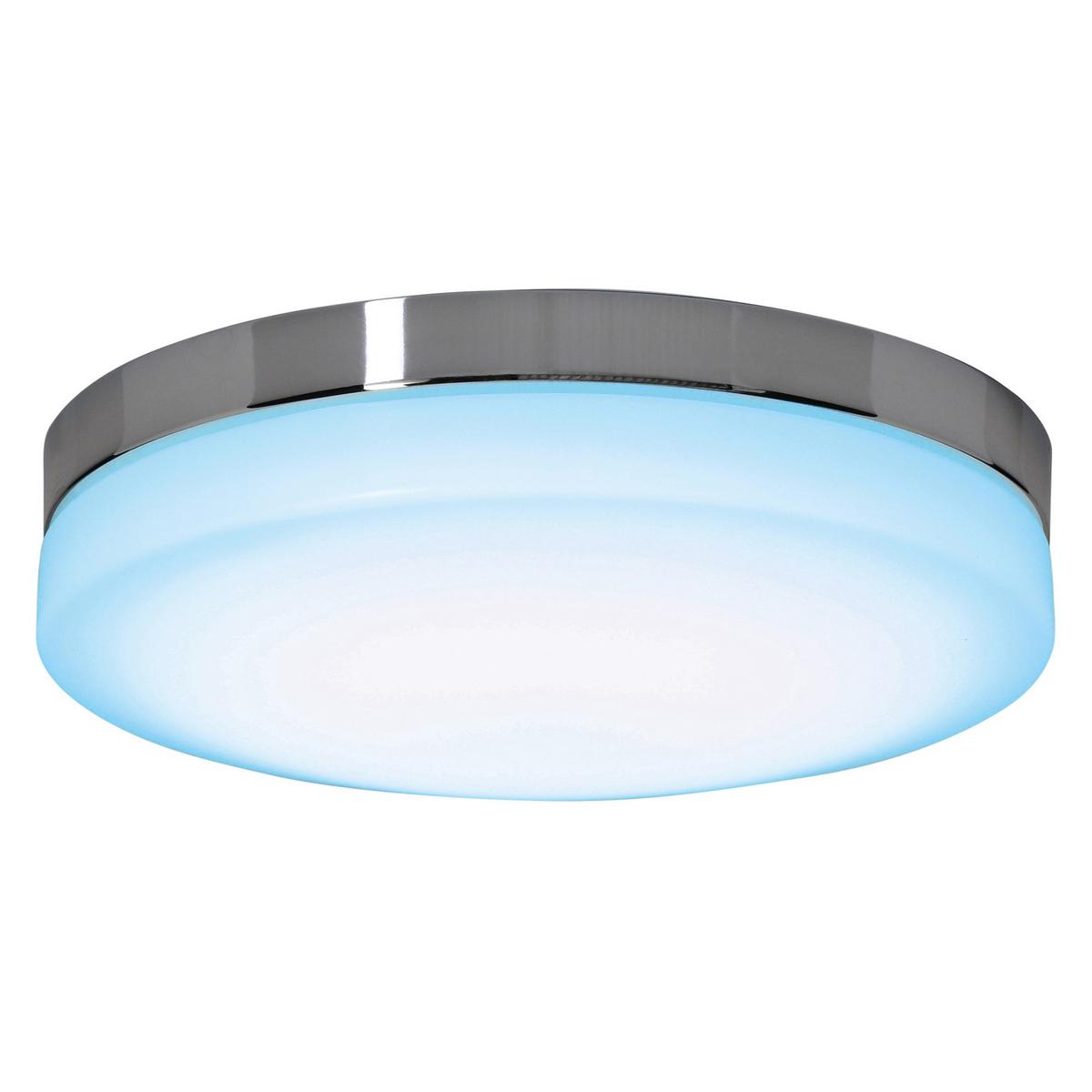 LED-DECKENLEUCHTE 1196761 - Chromfarben/Weiß, Design, Kunststoff/Metall (29cm) - Näve