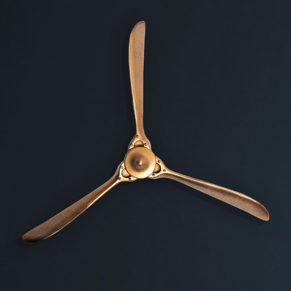 Wanddeko Propeller Goldfarben B: 85 Cm - Goldfarben, Design, Metall (85/85/10cm) - Livetastic