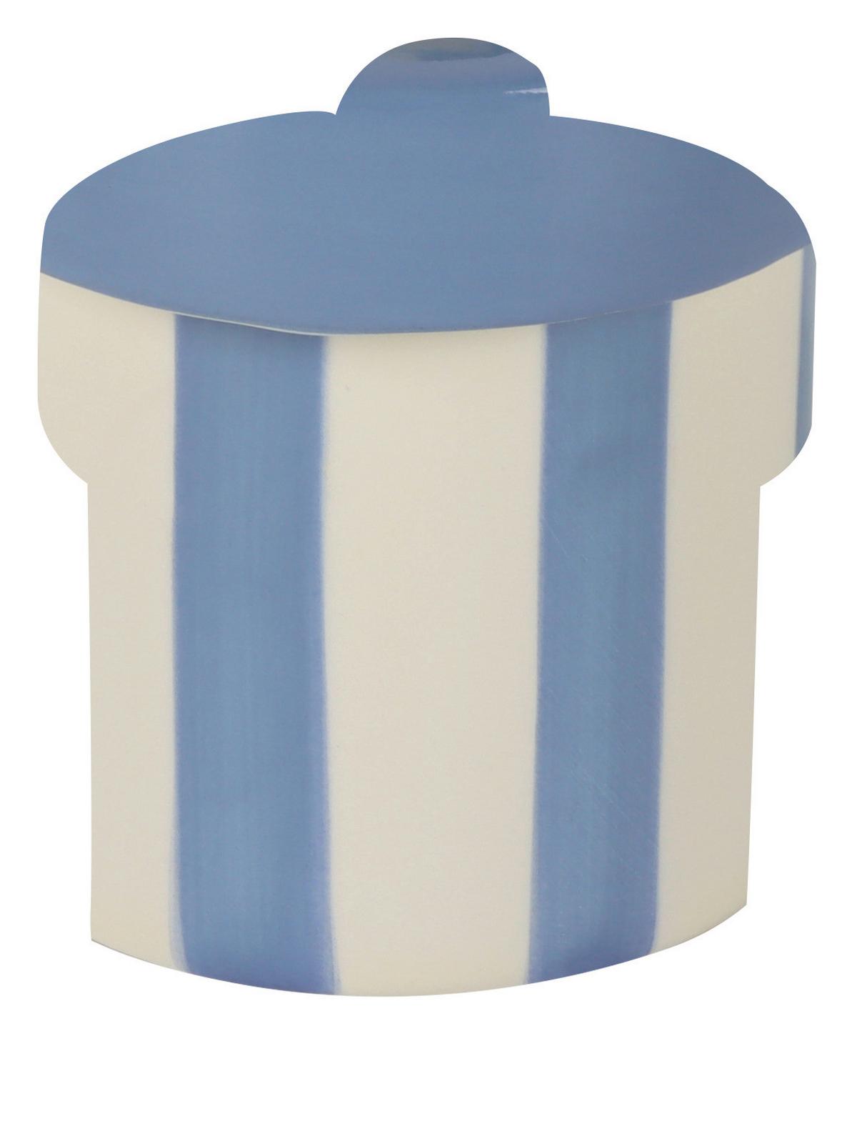 Dekoračná dóza LILO - svetlomodrá/biela, keramika (11,5/14,5cm) - Mömax