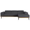 Ecksofa Schwarz Mit Sitzvorzug S: 244x157 cm - Schwarz, KONVENTIONELL, Textil (244/157cm) - Cotta