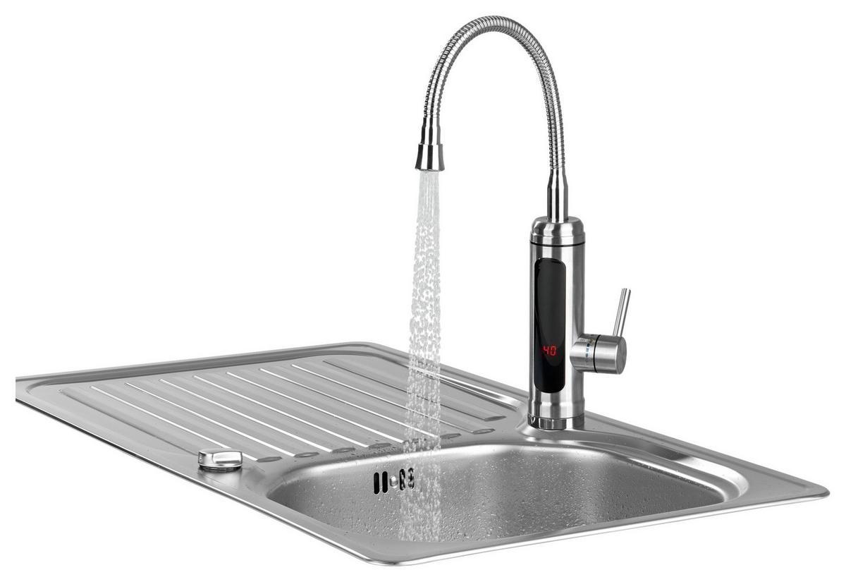 Küchenarmatur, bis 60C MAXXMEE - Silberfarben, Kunststoff/Metall (44,1/23,4/7,2cm)