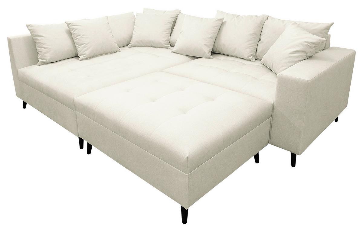 Ecksofa Pruno Hellgrau S: 174x247 Cm - Hellgrau/Schwarz, Design, Textil (174/247cm) - MID.YOU