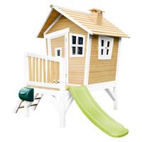 Spielhaus Robin Aus Zedernholz - Braun/Weiß, Basics, Holz/Kunststoff (264/203/177cm) - Ambia Garden