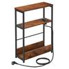 Beistelltisch Schwarz, Dunkelbraun B: 18 cm - Dunkelbraun/Schwarz, Trend, Holzwerkstoff/Metall (18/58/45cm) - MID.YOU