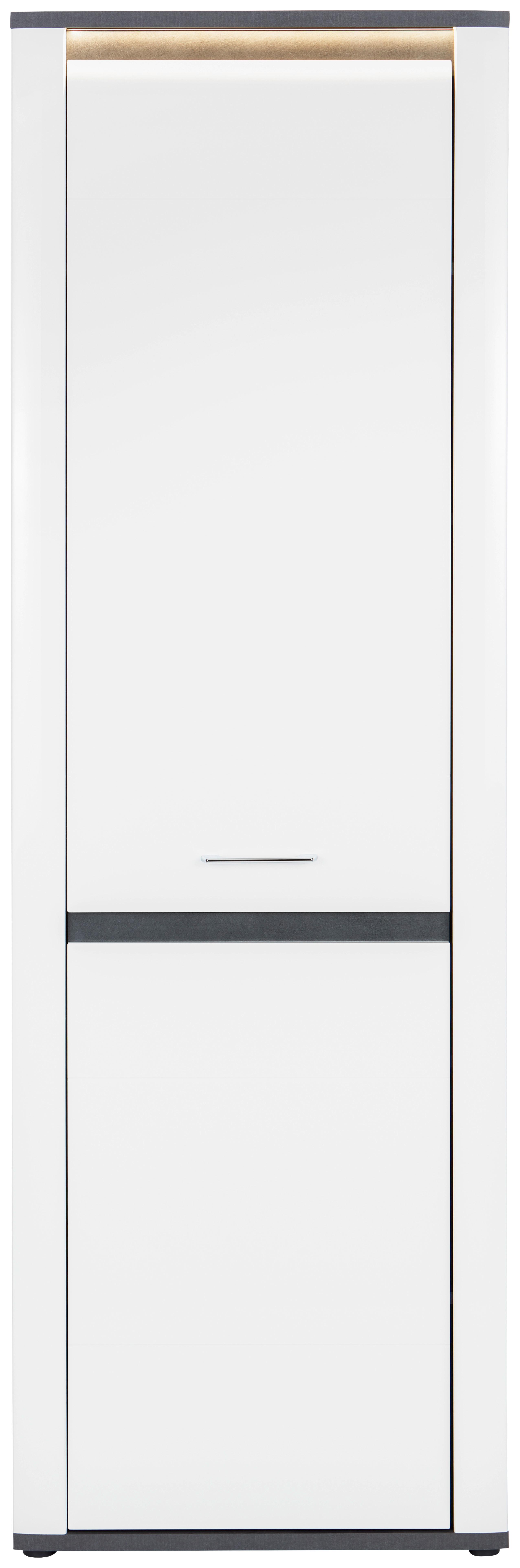 Garderobenschrank Alassio Weiß/Matera B: 65 cm - Weiß, MODERN, Holzwerkstoff (65/200/37,6cm) - Luca Bessoni