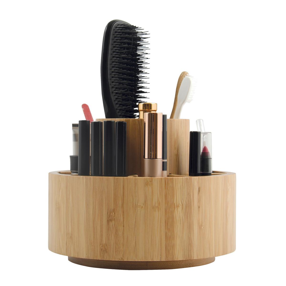 Kosmetik-organizer Isalys - Hellbraun, KONVENTIONELL, Holz (20/20/15.3cm) - Spirella
