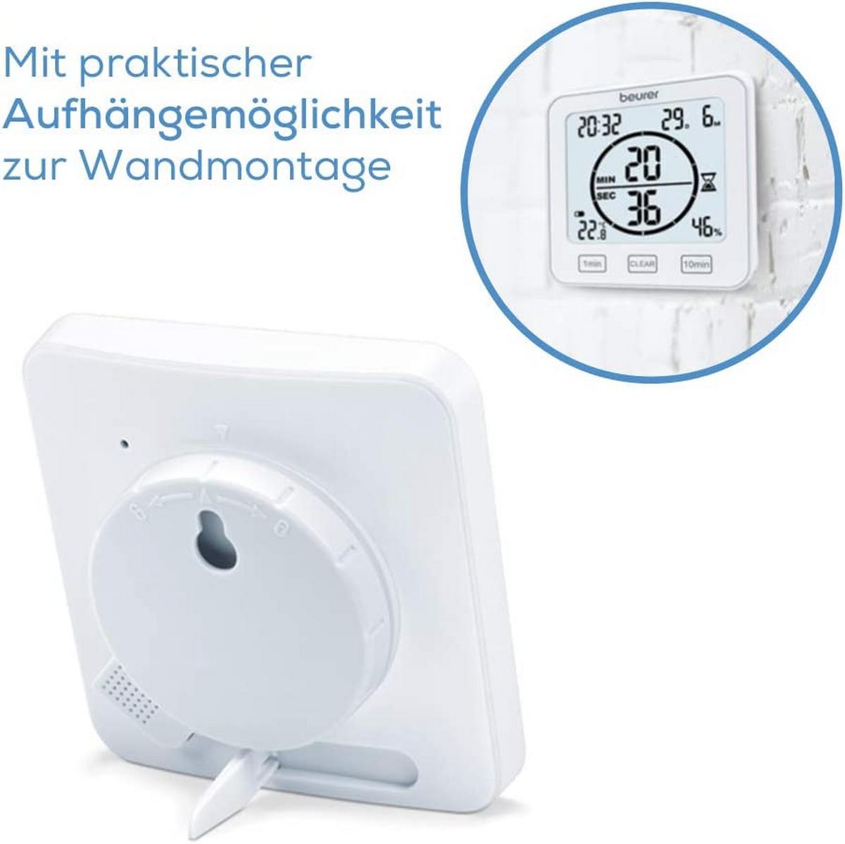 Funkwetterstation Hm 22 Weiß Digital - Weiß, Basics, Kunststoff (10,6/10,9/2,9cm) - Beurer