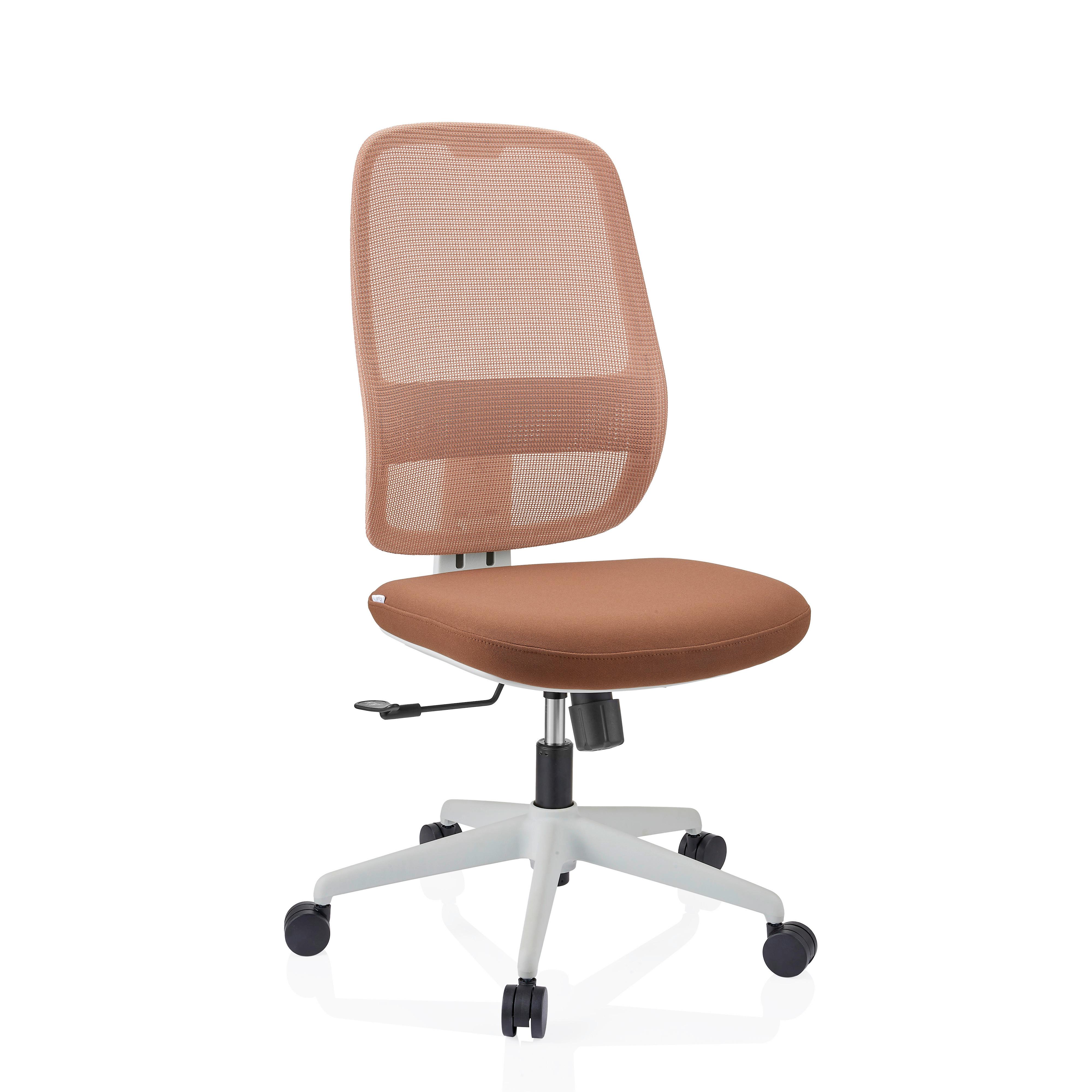 DREHSTUHL Minoro Braun/Weiß B: 55cm - Braun/Weiß, MODERN, Kunststoff/Textil (55/112/59cm) - MID.YOU