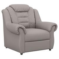 Polstersessel Boston Hellbraun Lederlook - Hellbraun/Schwarz, KONVENTIONELL, Textil (104/102/101cm) - Livetastic