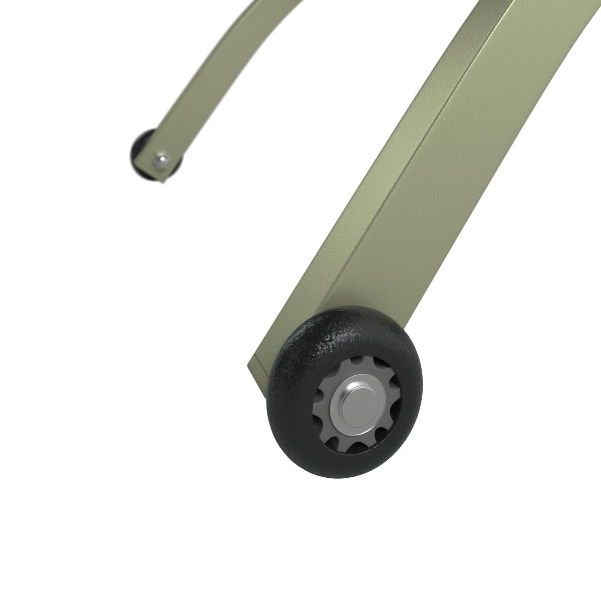 Sonnenliege Olivia Metall/textil Mit Rollen - Beige, MODERN, Textil/Metall (198/62/34-87cm) - Luca Bessoni