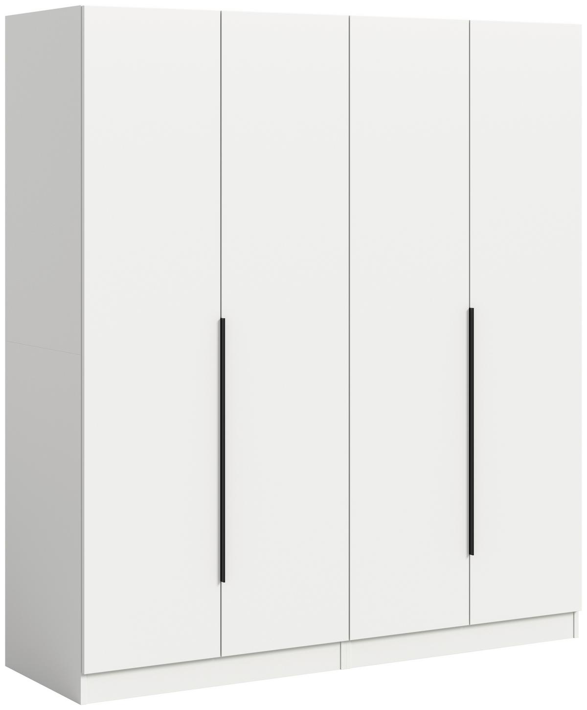 Drehtürenschrank Kopenhagen, Weiß B: 160 cm - Weiß, MODERN, Holzwerkstoff (160/181/52cm) - MID.YOU