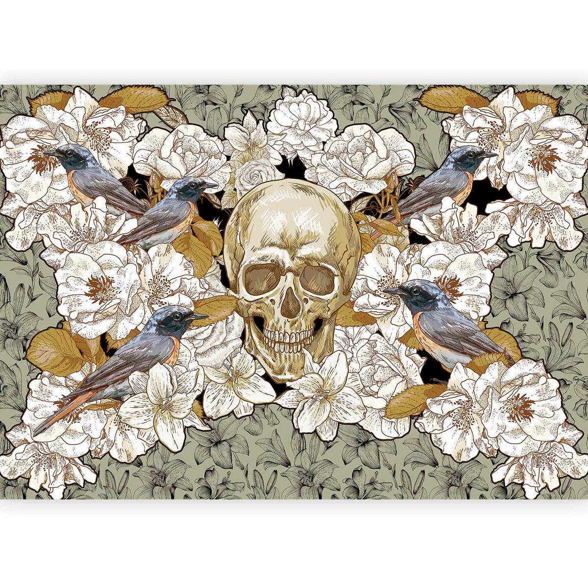 Fototapete Grün Beige B: 250 Cm - Beige/Grün, Basics, Textil (250/175cm) - artgeist