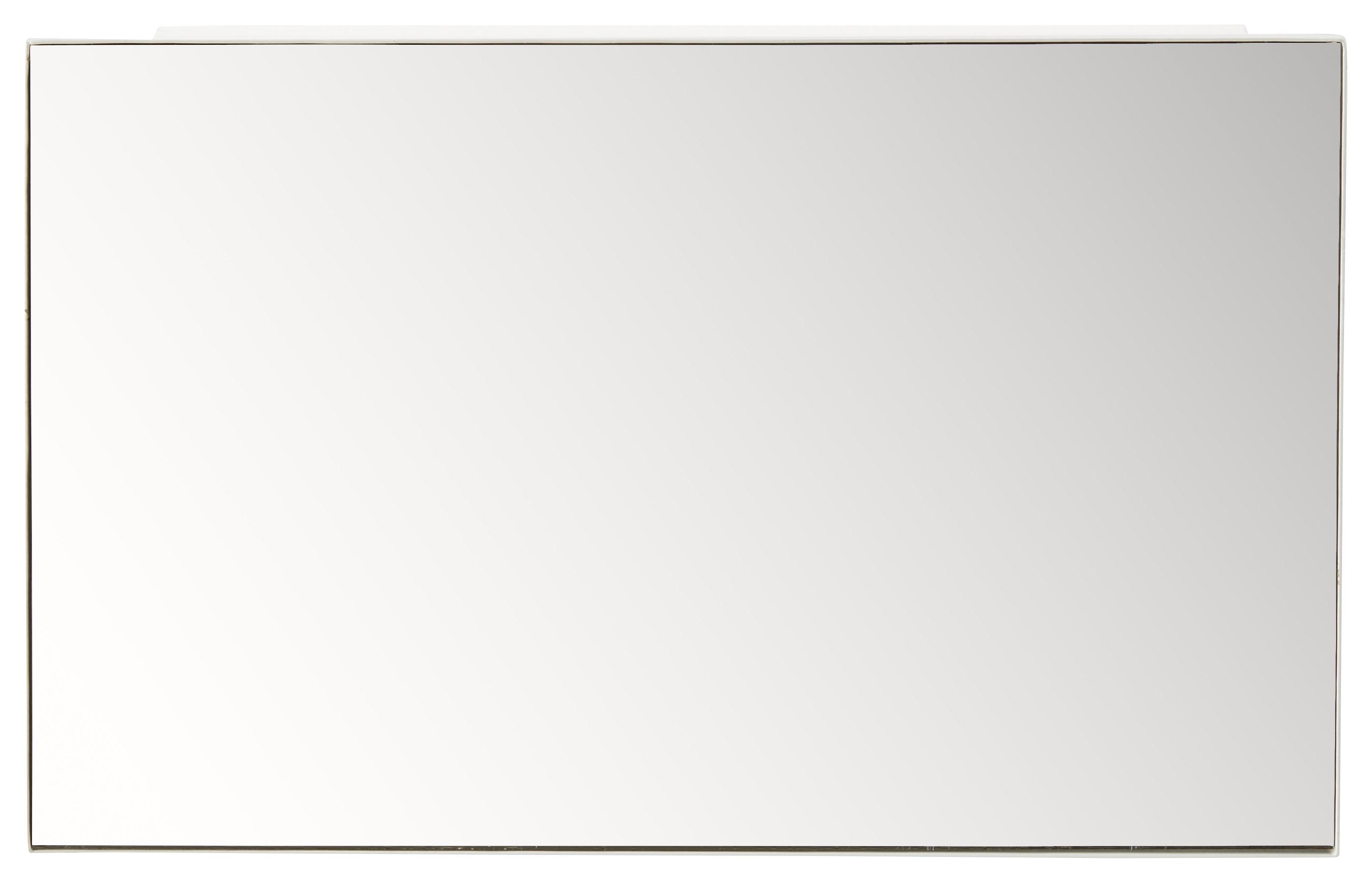 Schlüsselkasten Key 9 Haken Weiß BxH: 28x19 cm Mit Spiegel - Weiß, MODERN, Glas/Metall (28/19/4cm)