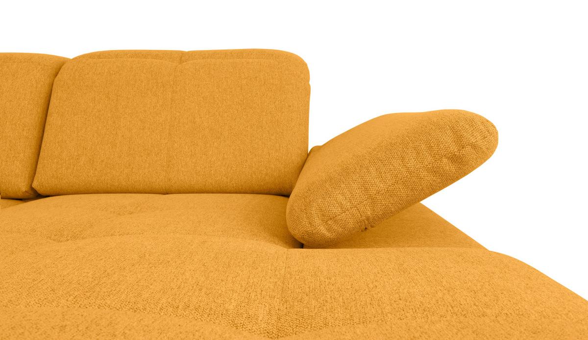 Wohnlandschaft Ramzes Gelb U: 215x328x173 cm - Beige/Gelb, Design, Textil (215/328/173cm) - MID.YOU