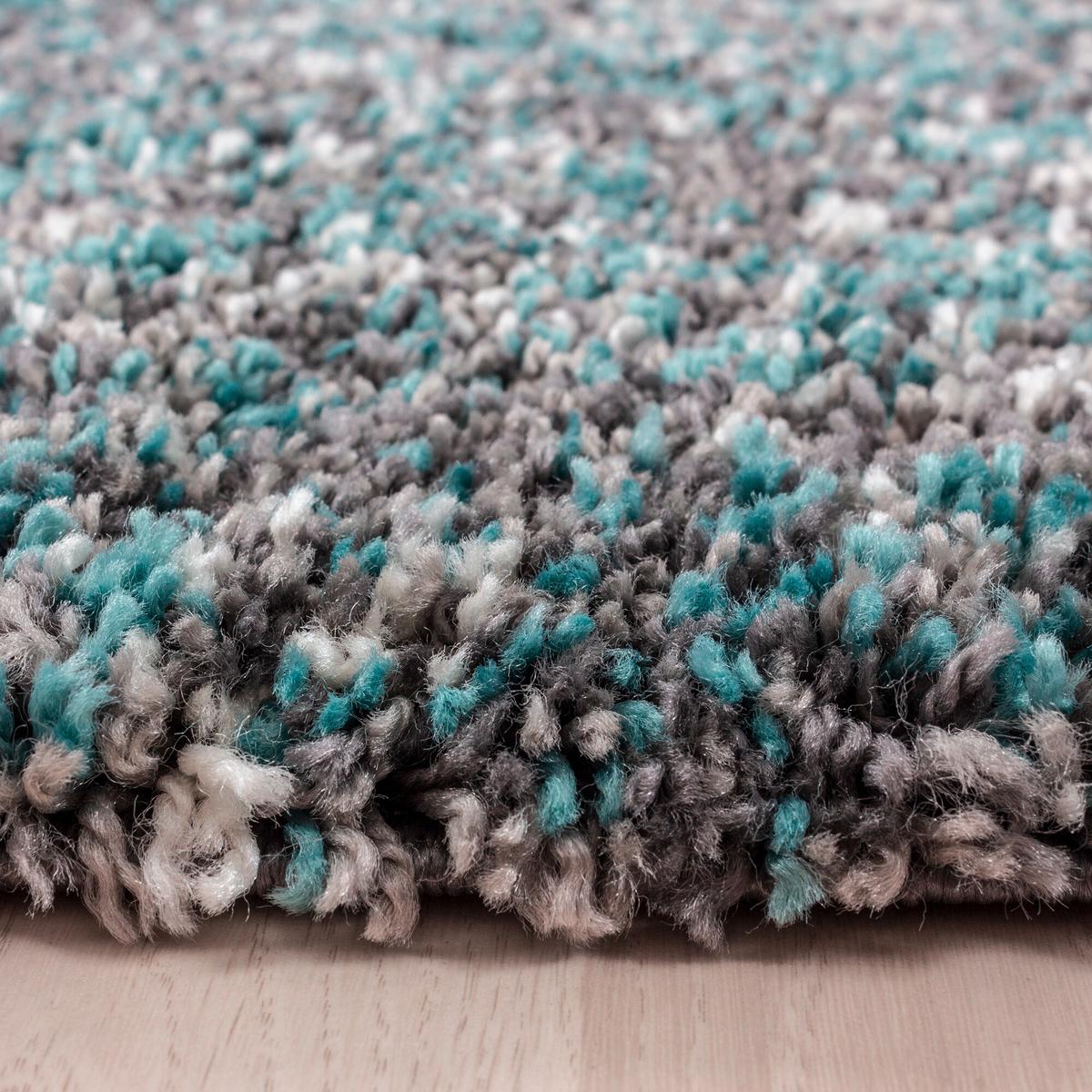 Hochflorteppich Enjoy - Blau, KONVENTIONELL, Textil (80/80cm) - Novel