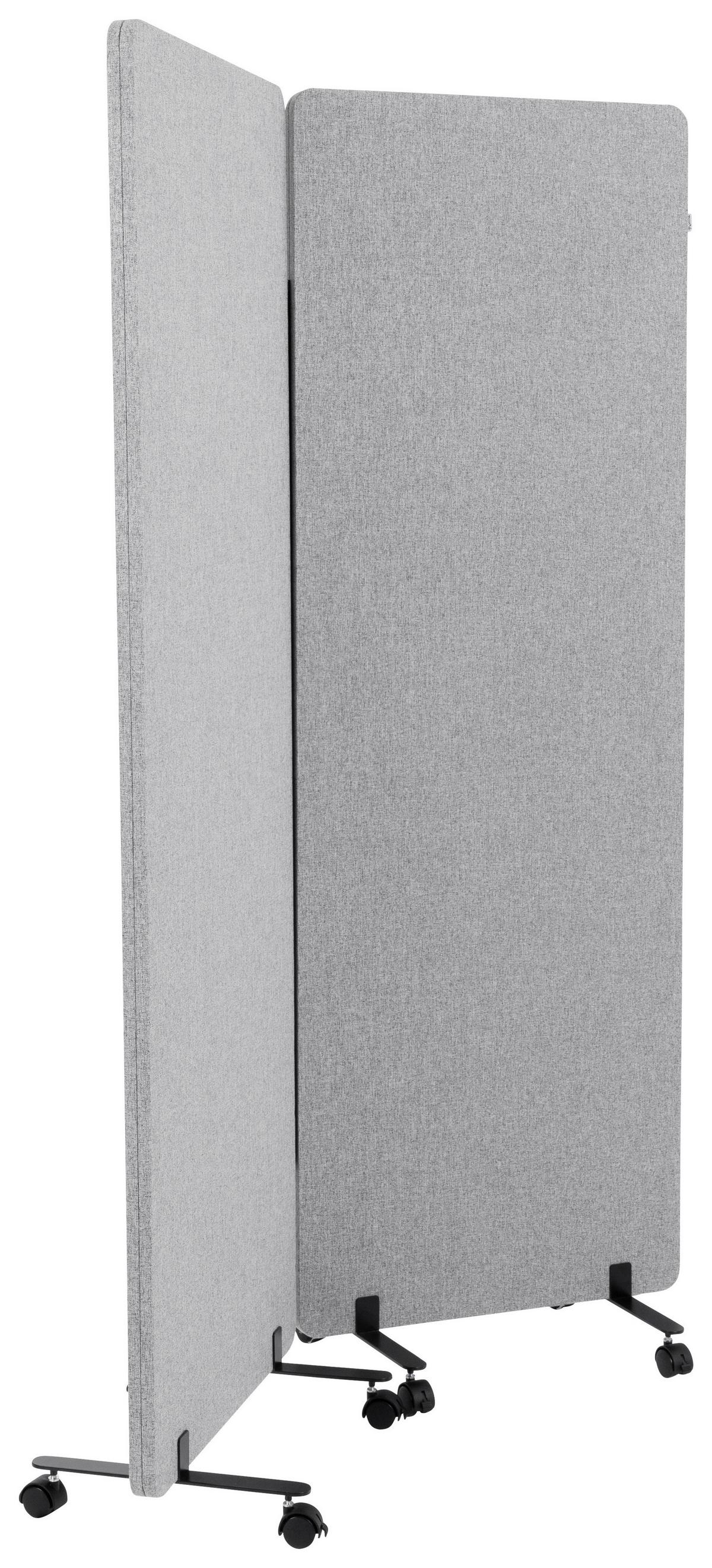 Trennwand Flexmiut - Hellgrau, Basics, Kunststoff/Textil (60/177/35cm) - MID.YOU