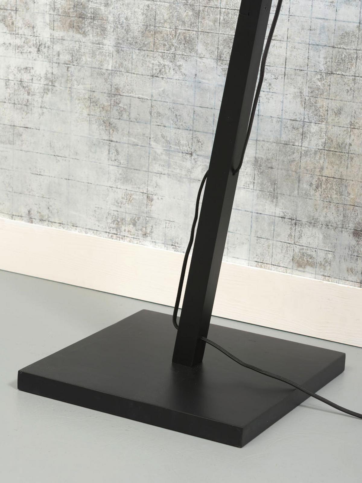 Stehleuchte Bali/f/ad/b/6015/bn - Schwarz/Naturfarben, Trend, Holz (60/176cm) - Good & Mojo
