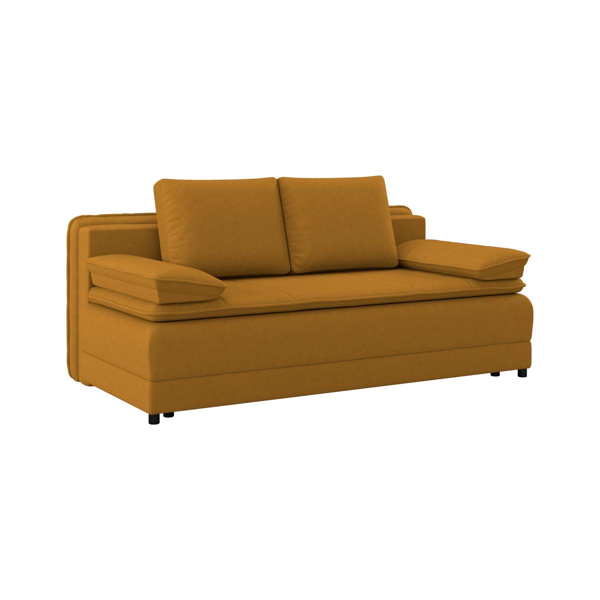 Pohovka s funkciou žltá farba - čierna/žltá, Modern, textil/plast (202/73-92/105cm) - Luca Bessoni