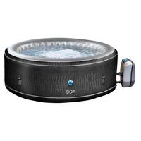 Whirlpool Aufblasbar Netspa Boa Ø 195 X H 70 cm - Schwarz/Grau, Basics, Kunststoff/Metall (195/70cm)