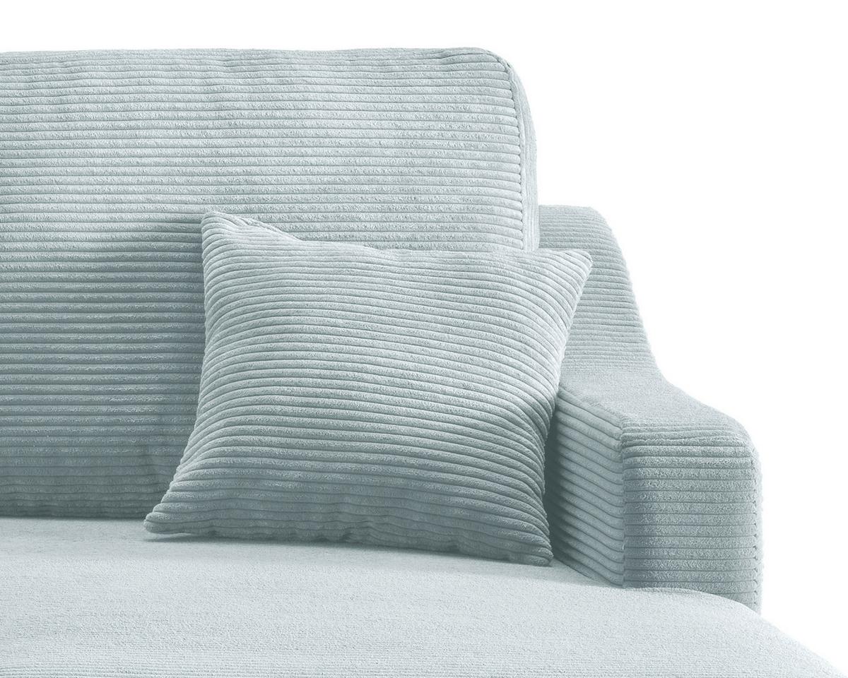 Ecksofa Valentina - Naturfarben/Hellblau, Design, Textil (228/150cm) - P & B