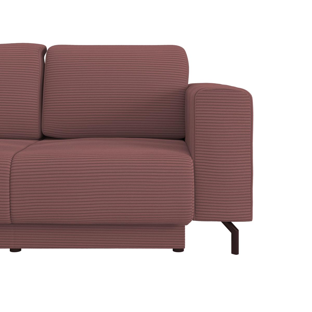 Rohová sedačka VENI, ľavá, staroružový menčester - čierna/staroružová, Modern, textil (210/272cm) - Ondega