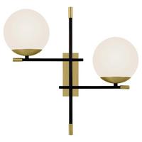 Wandleuchte Nostalgia - Goldfarben/Schwarz, Trend, Glas/Metall (17,5/42/44cm) - MAYTONI
