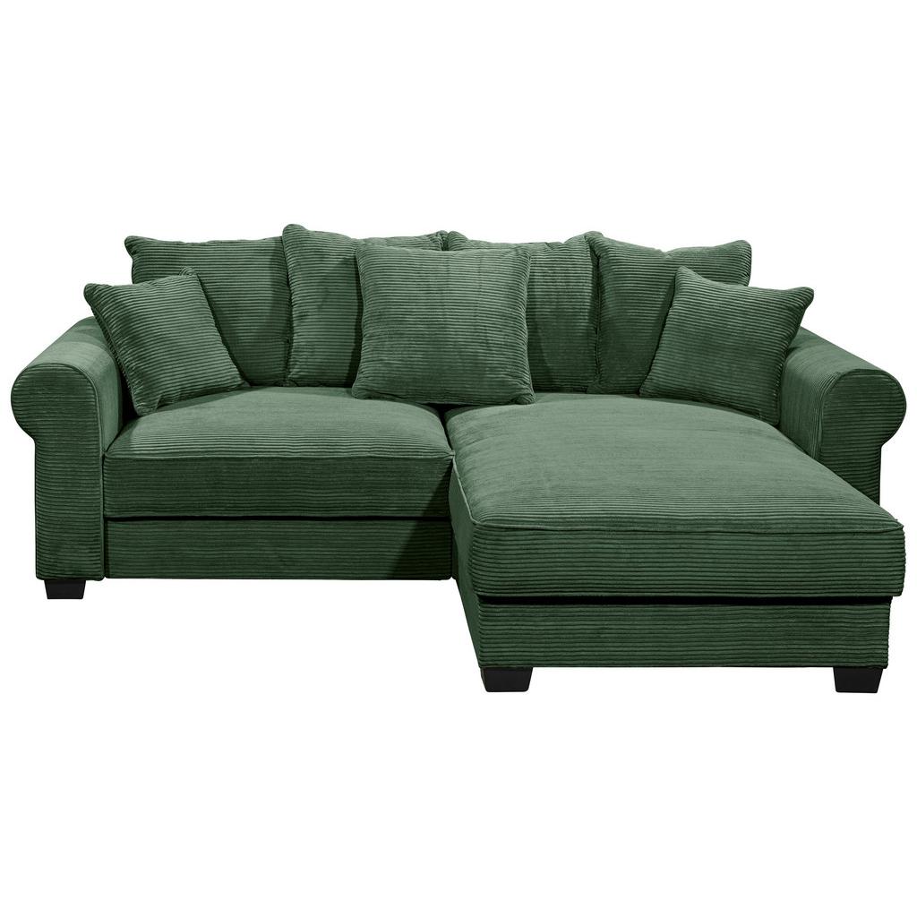 Ecksofa m. Bettkasten Maureen Dunkelgrün