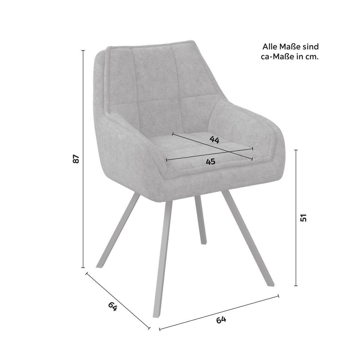 STOLIČKA S PODRÚČKAMI BILLY - hnedá/čierna, Modern, kov/drevo (64/87/64cm) - Bessagi Home