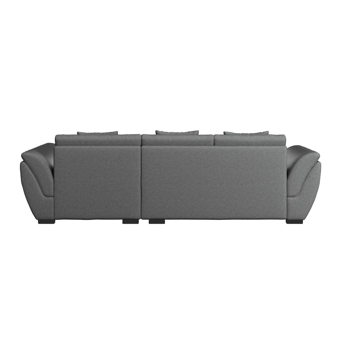 Ecksofa mit Schlaffunktion Berisso, Webstoff - Anthrazit/Schwarz, Design, Textil (278/187cm) - Ondega