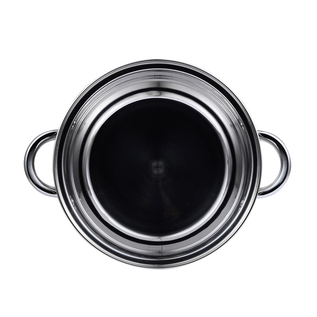 Kochtopfset Edelstahl 6-Teilig - Silberfarben, Basics, Metall (46/25/12.5cm)