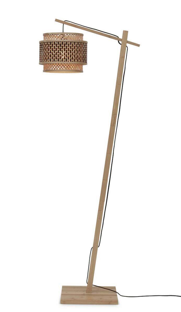 Stehleuchte Bhutan/Fs/Ad/N/2520/Bn - Schwarz/Naturfarben, Trend, Holz (150/31/55cm) - Good & Mojo