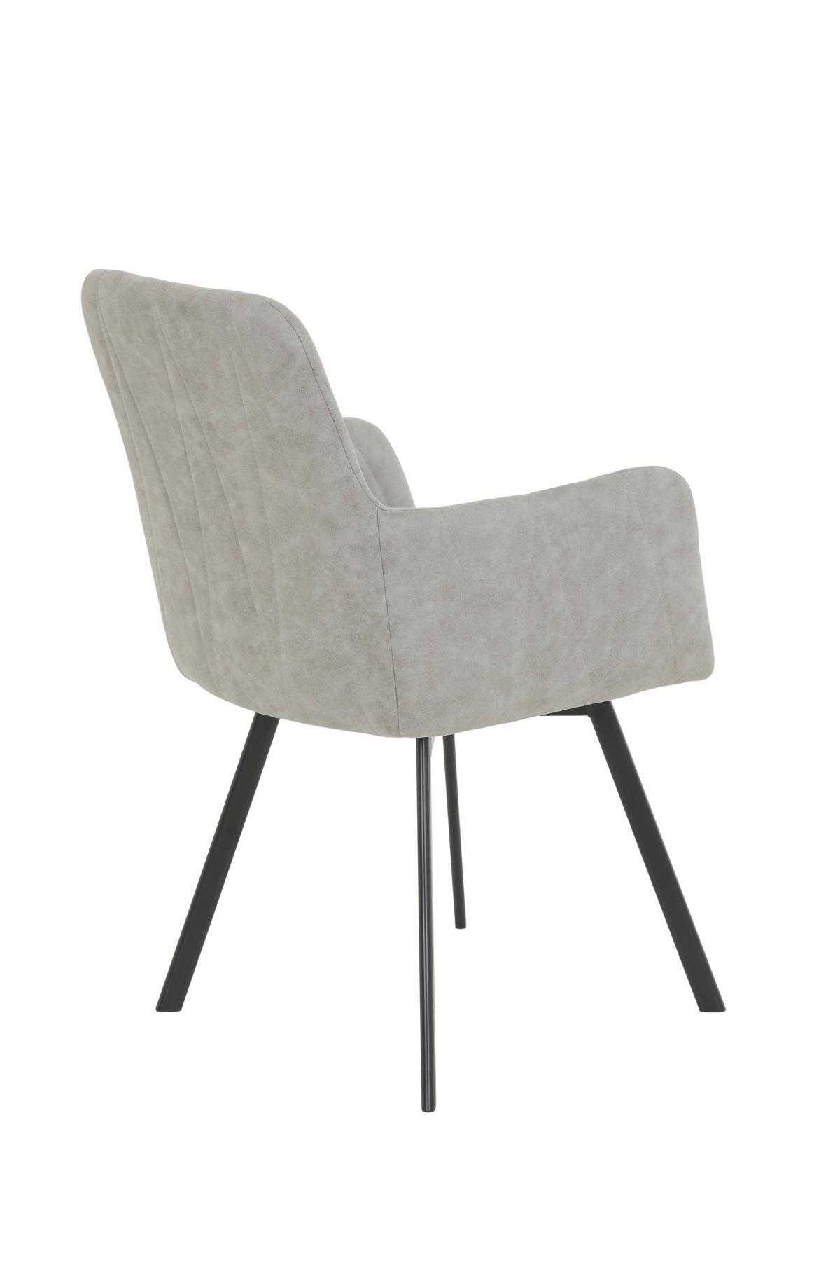 Tischgruppe Gesa Ii G - Eiche Artisan/Grau, MODERN, Holzwerkstoff/Textil (140 - 180/76/90cm) - MID.YOU