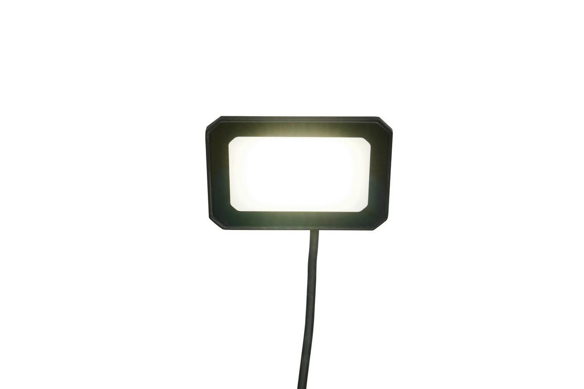 AUßENWANDLEUCHTE 4000K, kaltweiß - Schwarz/Weiß, Design, Glas/Metall (10/14,5/11cm)