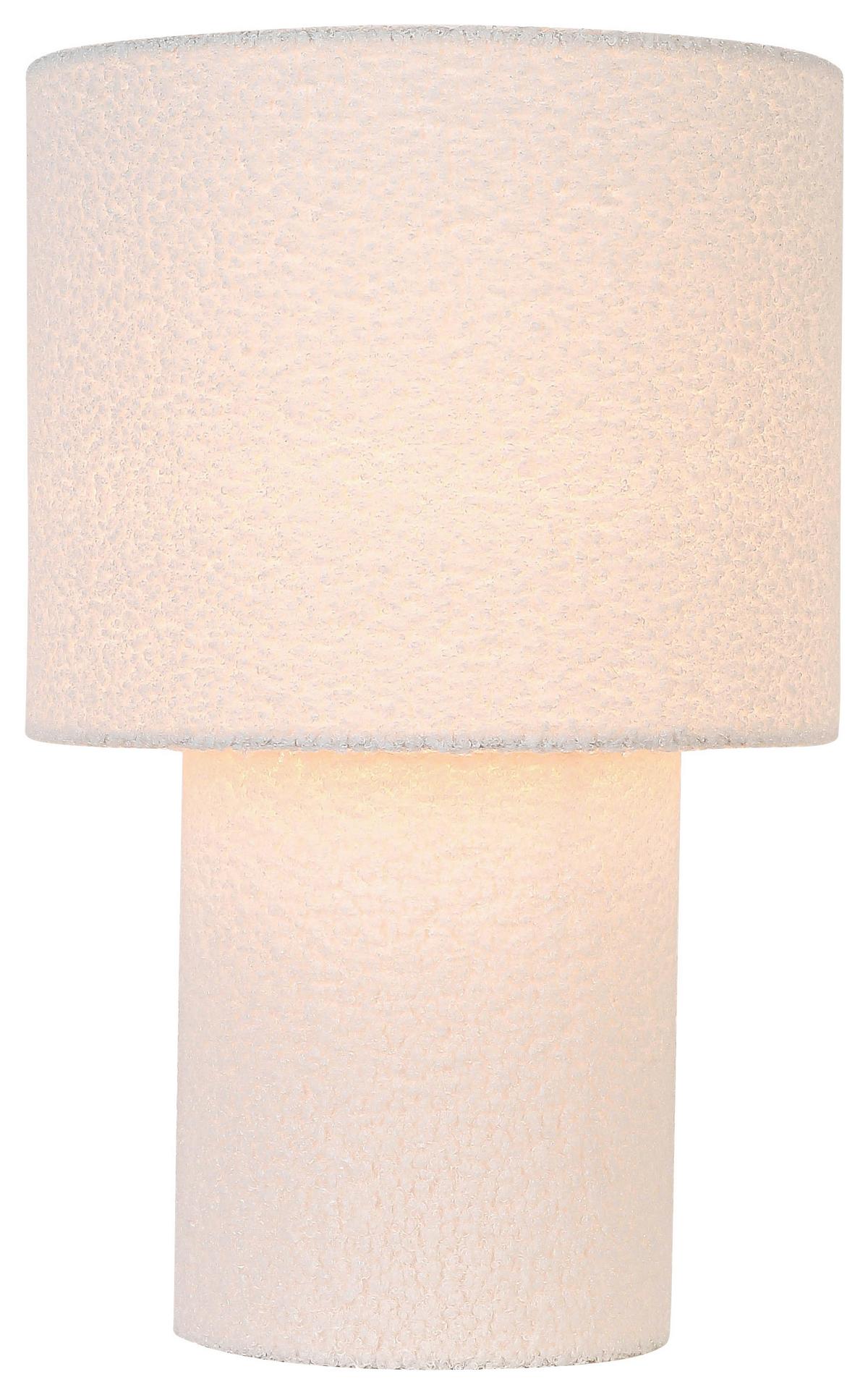 Tischleuchte Ston Grau/Schwarz max. 40 Watt - bílá/přírodní barvy, Moderní, kov/textil (28/44cm) - Mömax