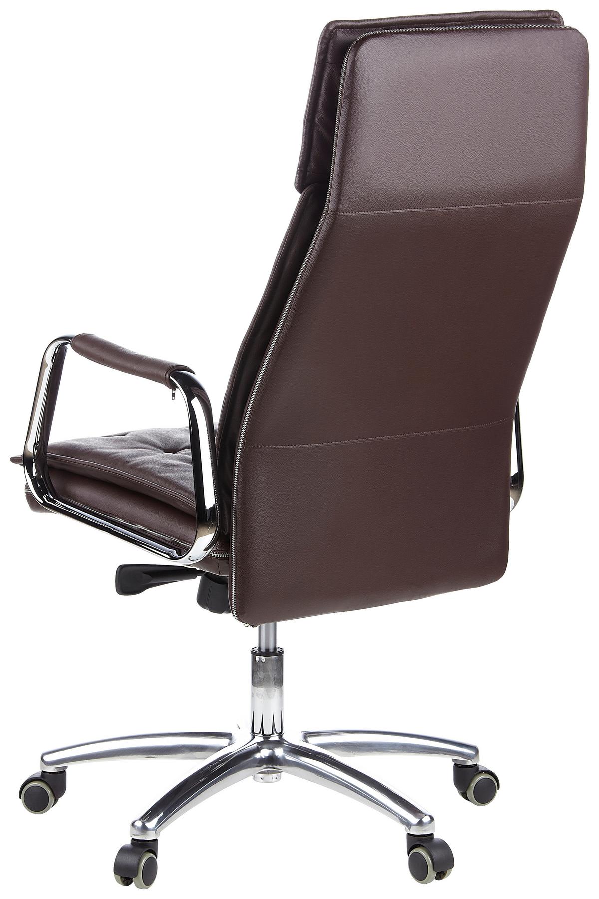 Chefsessel Villa Braun Bis 120 Kg - Braun, Basics, Leder/Kunststoff (60/130/48cm) - MID.YOU