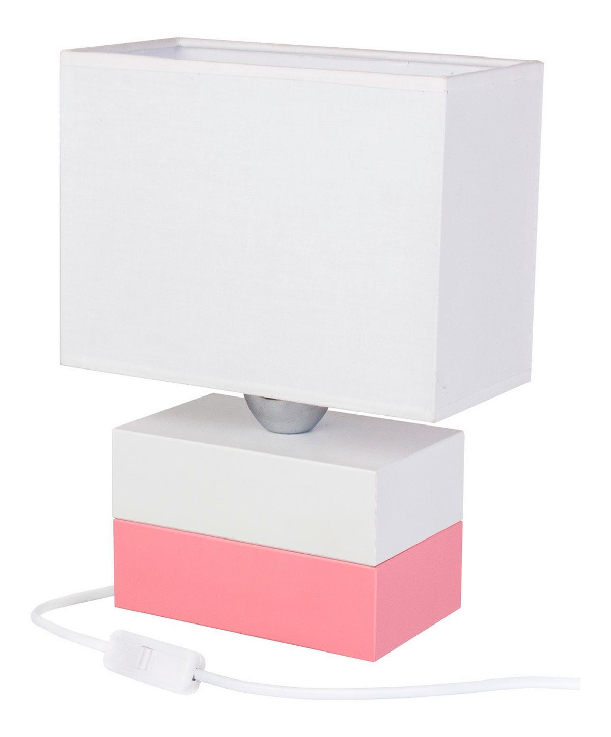 Tischleuchte 4113522 Colorato - Rosa - Naturfarben/Rosa, Basics, Holz (20/10,5/27cm)
