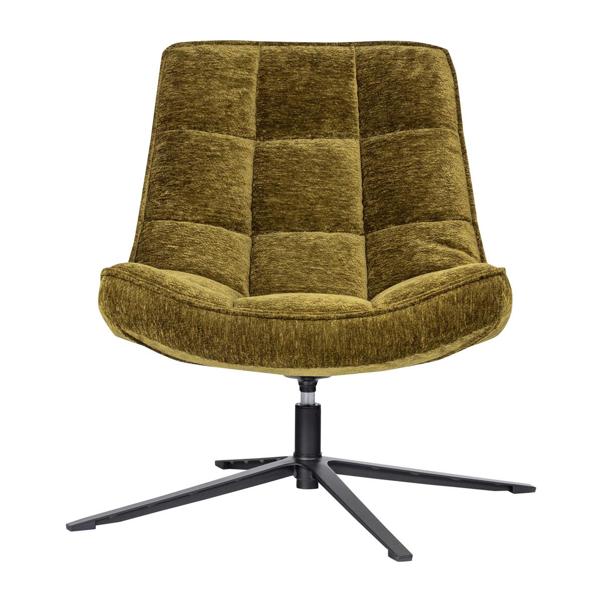 SESSEL Maudi Grün B: 74cm - Schwarz/Grün, MODERN, Textil/Metall (74/84/86cm) - Livetastic