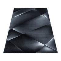 Teppich Läufer Schwarz/ Grau Costa 80x250 cm - Schwarz, Design, Textil (80/250cm)