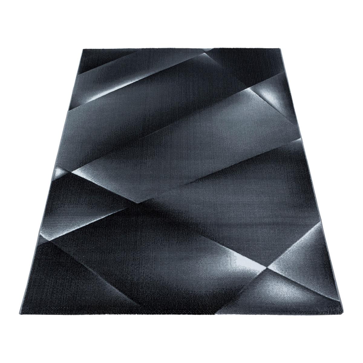 Teppich Läufer Schwarz/ Grau Costa 80x250 cm - Schwarz, Design, Textil (80/250cm)
