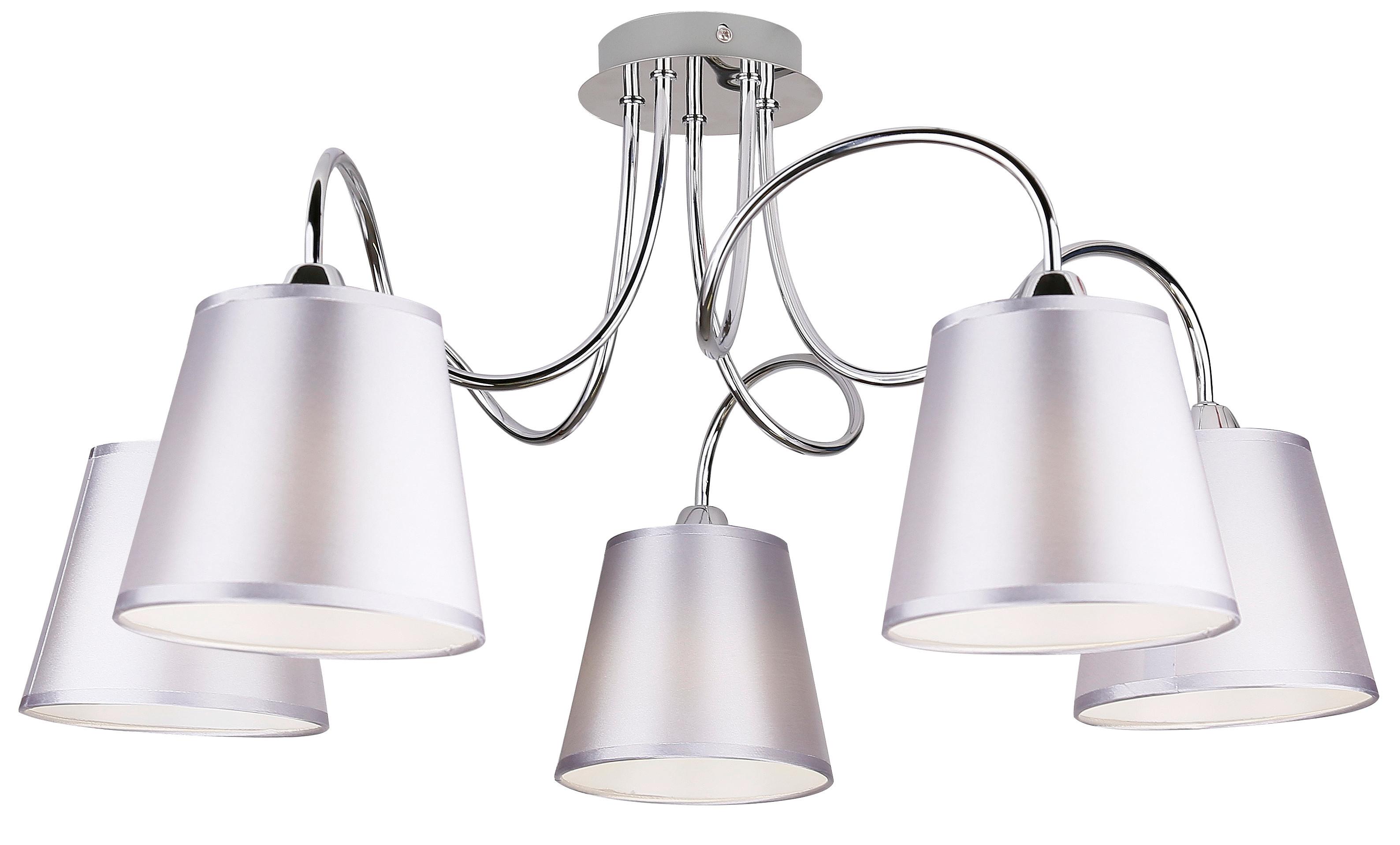 DECKENLEUCHTE 35-70753 LUK - Chromfarben, KONVENTIONELL, Kunststoff/Metall (70/70/36cm)